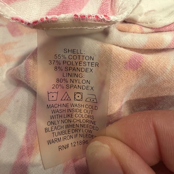 Title Nine XL Swirl print Dress Orange Pink stretch active strappy athletic bra - Picture 9 of 11